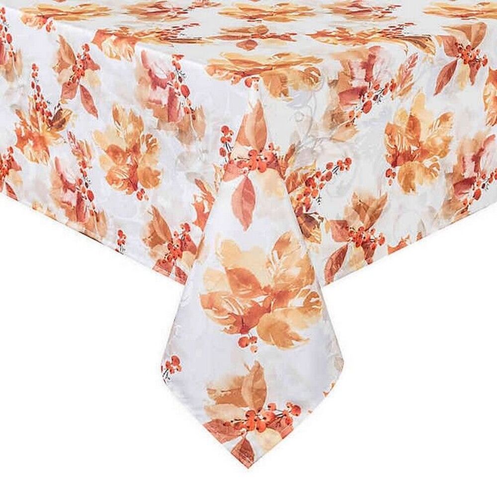 Thanksgiving Fabric Rustic Berries Tablecloth Harvest Fall Autumn 60x120" Oblong